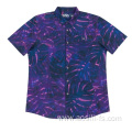 Latest Men's woven poly spandex shirt